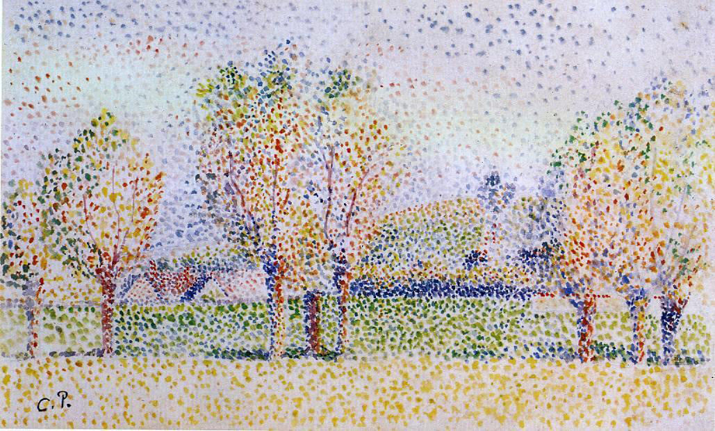 Camille Pissarro Eragny Landscape - Canvas Print