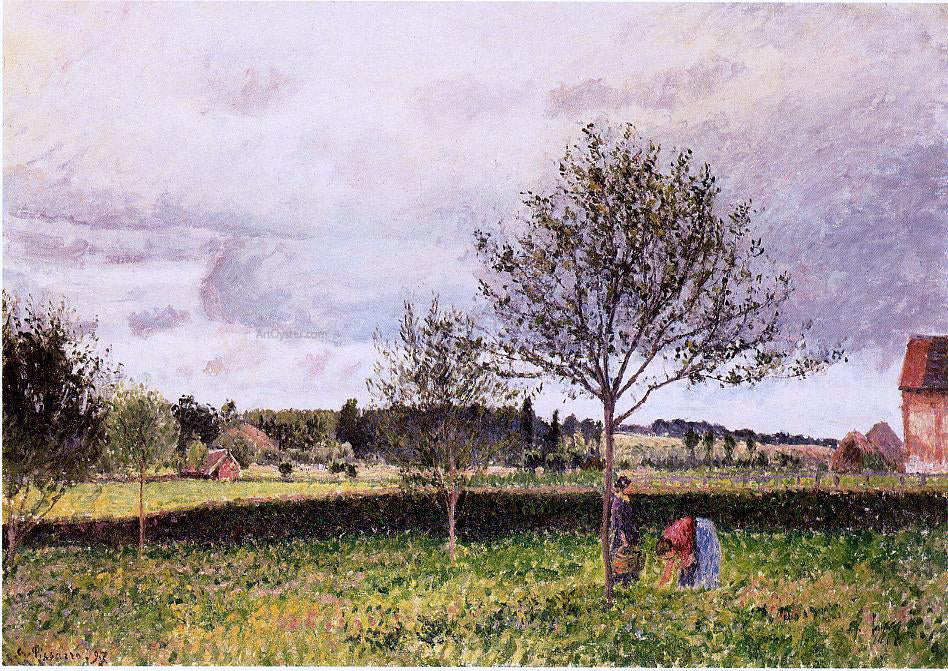 Camille Pissarro Eragny Landscape, Le Pre - Canvas Print