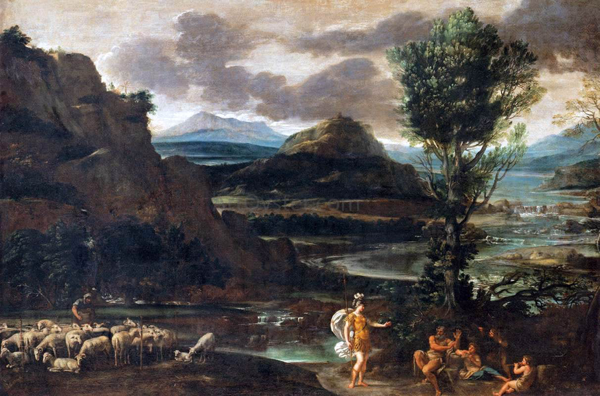 Domenichino Erminia among the Shepherds - Canvas Print