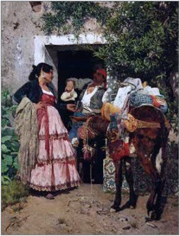 Ramon Tusquets Maignon Escena Constumbrista - Canvas Print