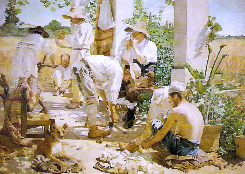 Vicente Castell Domenech Escena Constumbrista - Canvas Print