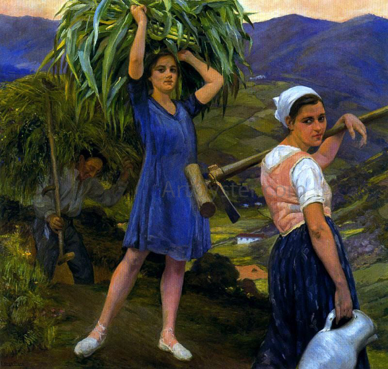 Ignacio Diaz Olano Escena en el Campo - Canvas Print
