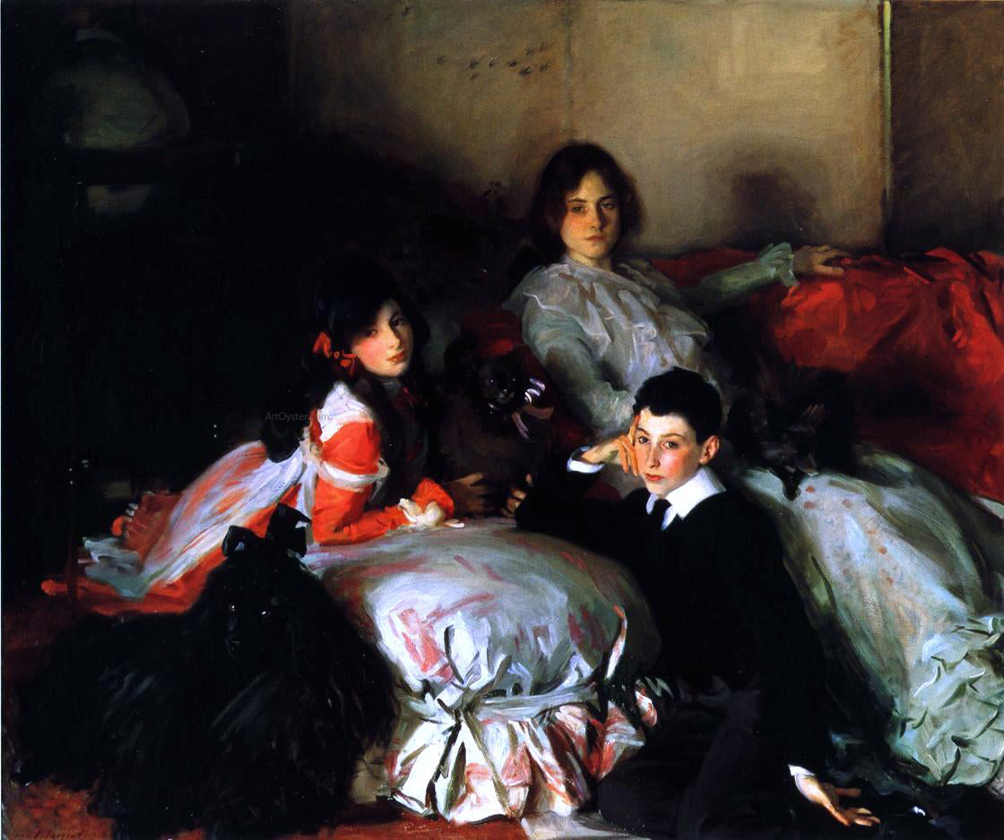 John Singer Sargent Essie, Ruby and Ferdinand, Children of Asher Wertheimer - Canvas Print