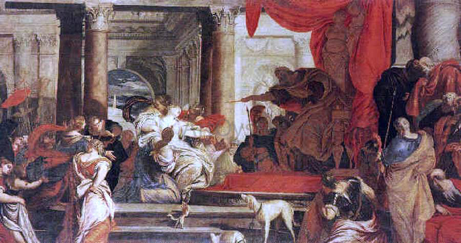 Filippo Gherardi Esther and Ahasuerus - Canvas Print