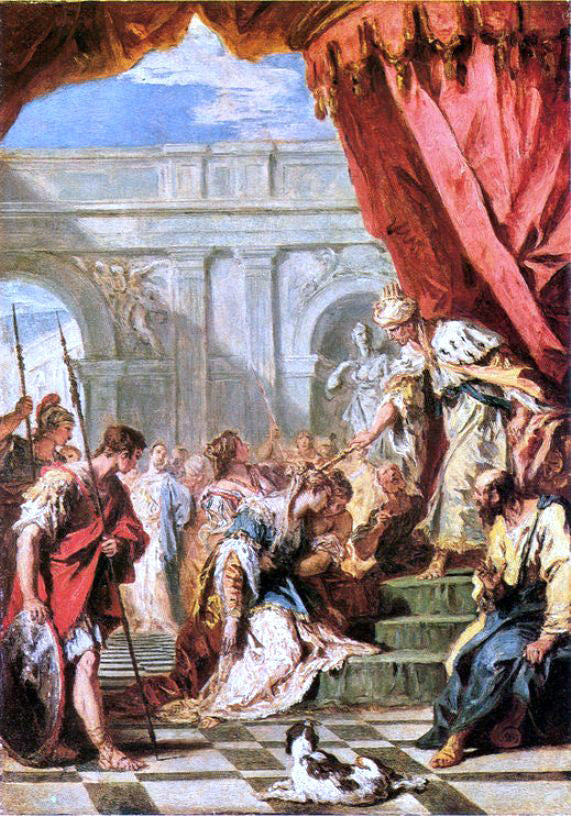 Sebastiano Ricci Esther Before Ahasuenus - Canvas Print