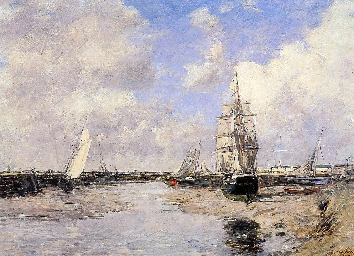 Eugene-Louis Boudin Estuary at Trouville - Canvas Print