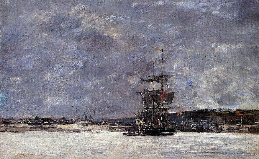 Eugene-Louis Boudin Estuary near Camaret - Canvas Print