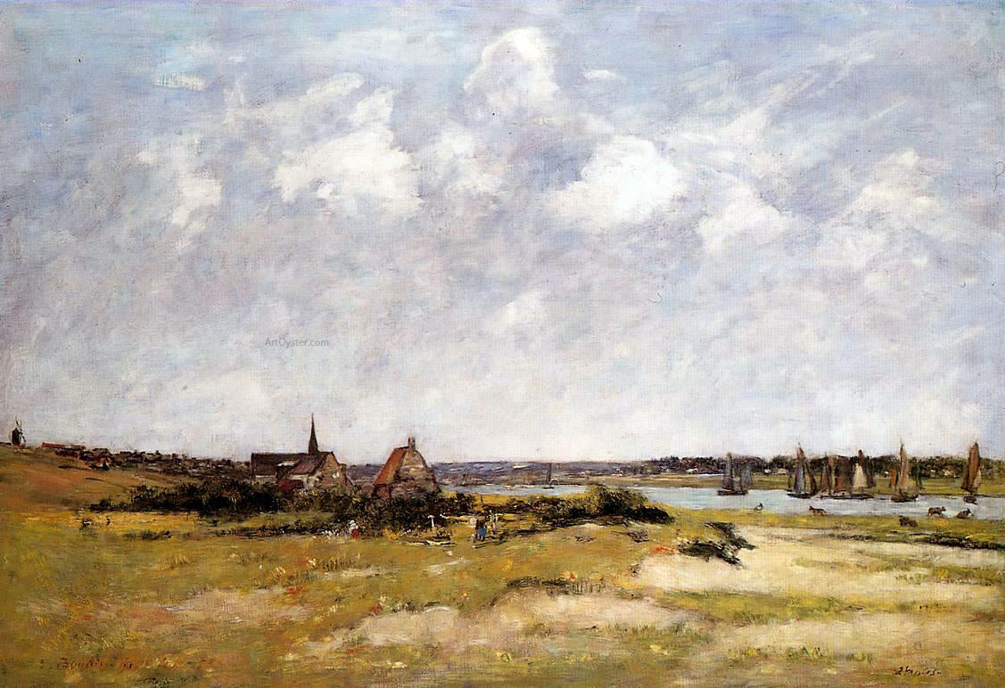 Eugene-Louis Boudin Etaples, La Canache, High Tide - Canvas Print