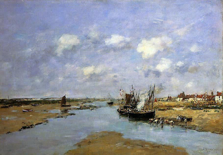 Eugene-Louis Boudin Etaples, La Canache, Low Tide - Canvas Print