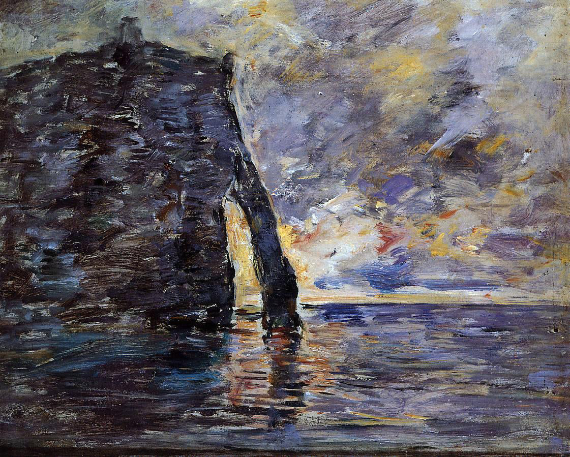 Eugene-Louis Boudin Etretat: Le Falaise d'Aval - Canvas Print