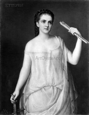 Giuseppe Fagnani Euterpe - Canvas Print