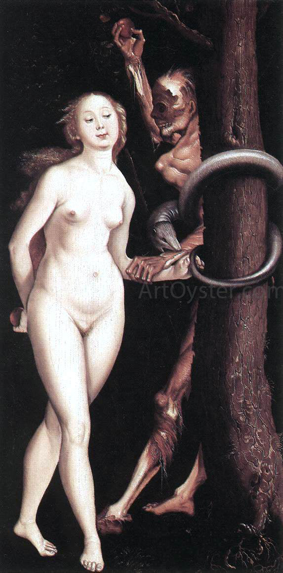 Hans Baldung Eve, the Serpent, and Death - Canvas Print