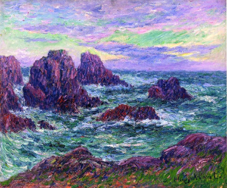 Henri Moret Evening at Ouessant - Canvas Print