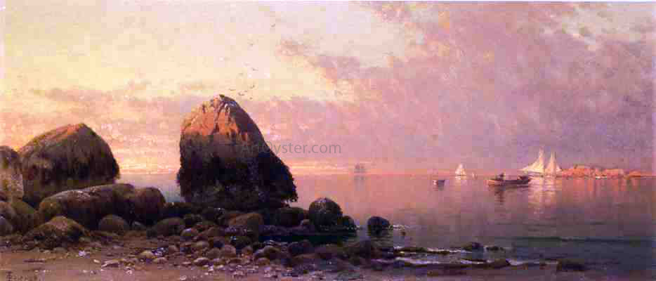 Alfred Thompson Bricher Evening at Scituate - Low Tide - Canvas Print