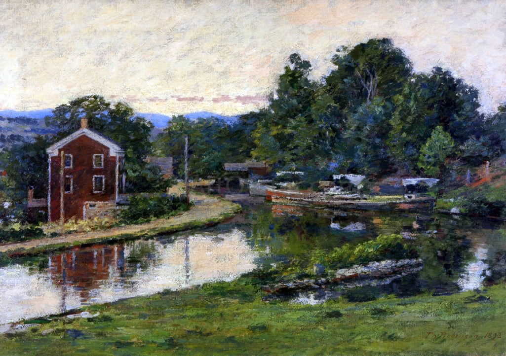 Theodore Robinson Evening at the Lock - Canvas Print