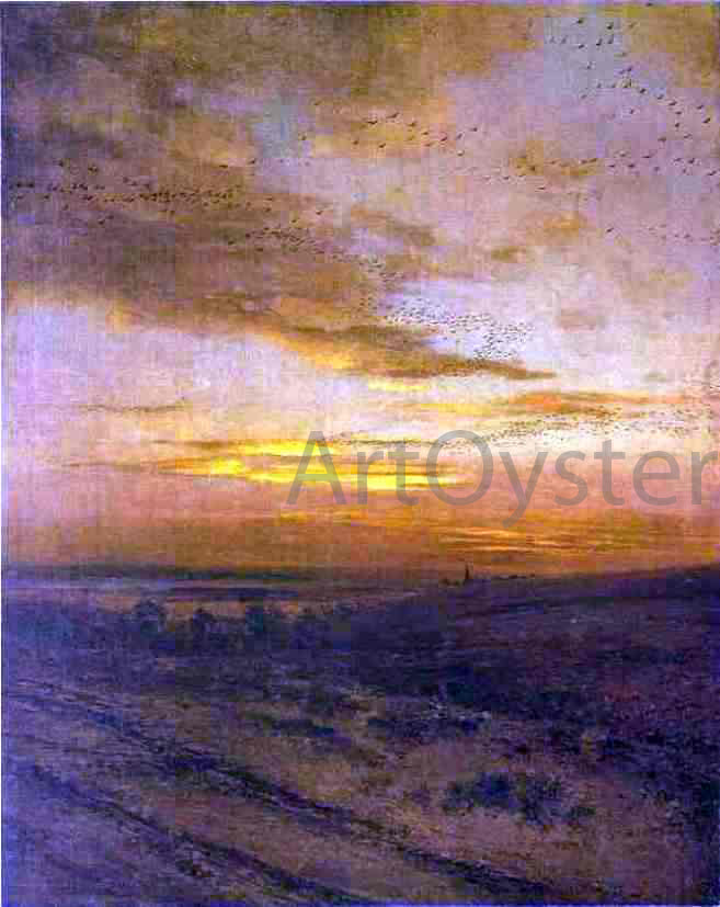 Alexei Kondratevich Savrasov Evening. Birds Flying Away - Canvas Print