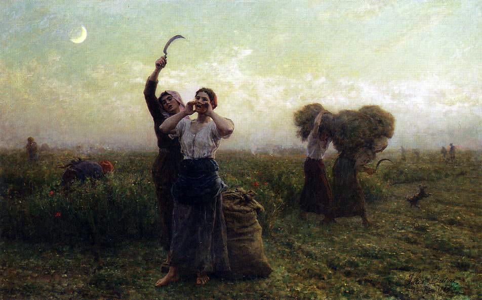 Jules-Adolphe Breton Evening Call - Canvas Print