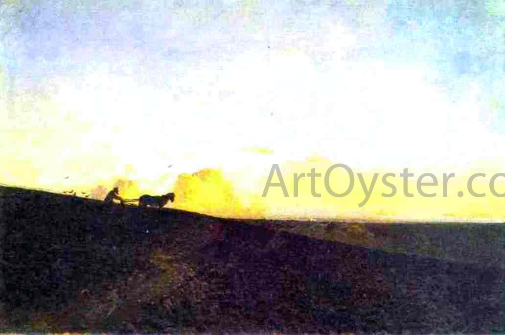 Isaac Ilich Levitan Evening in the Field - Canvas Print