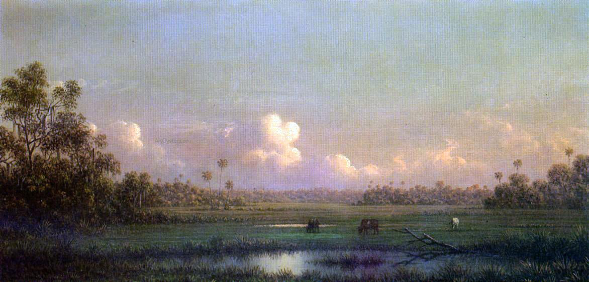 Martin Johnson Heade Evening, Lake Alto, Florida - Canvas Print