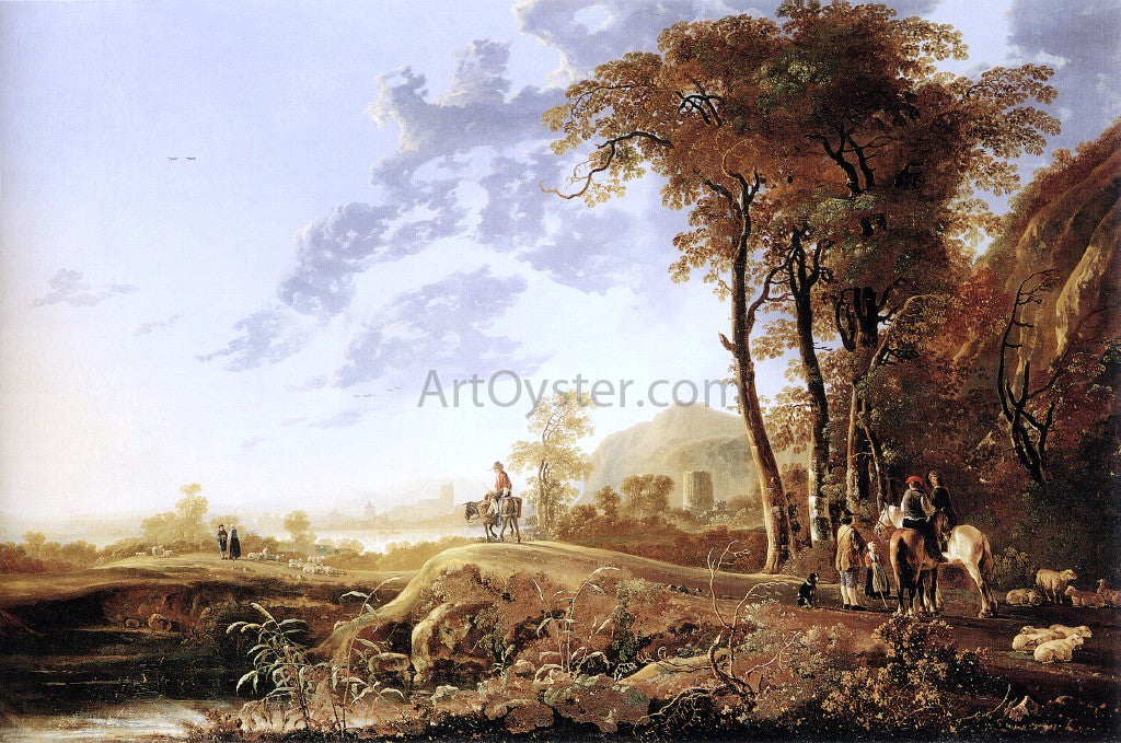 Aelbert Cuyp Evening Landscape - Canvas Print