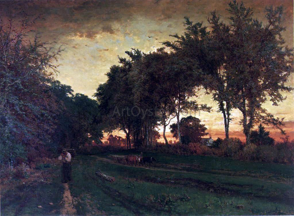 George Inness Evening Landscape - Canvas Print