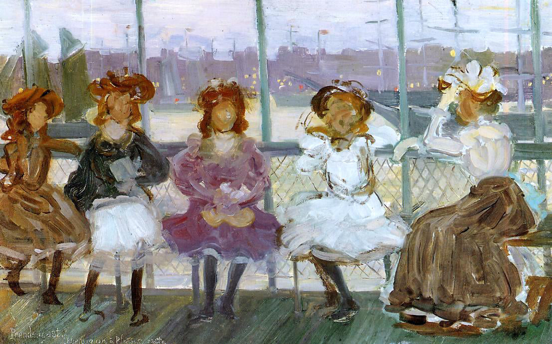 Maurice Prendergast Evening on a Pleasure Boat - Canvas Print