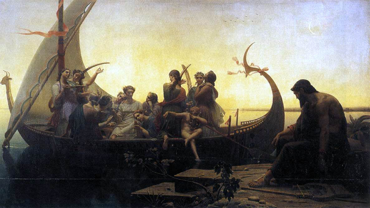 Marc-Charles-Gabriel Gleyre Evening or Lost Illusions - Canvas Print