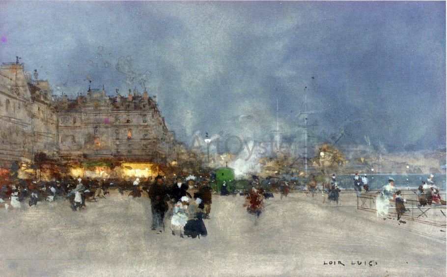 Luigi Loir Evening Promenade, Le Havre - Canvas Print