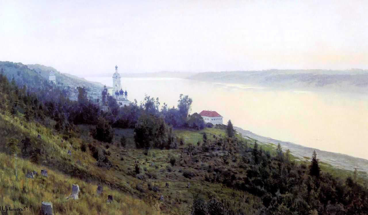Isaac Ilich Levitan Evening, The Golden Plyos - Canvas Print
