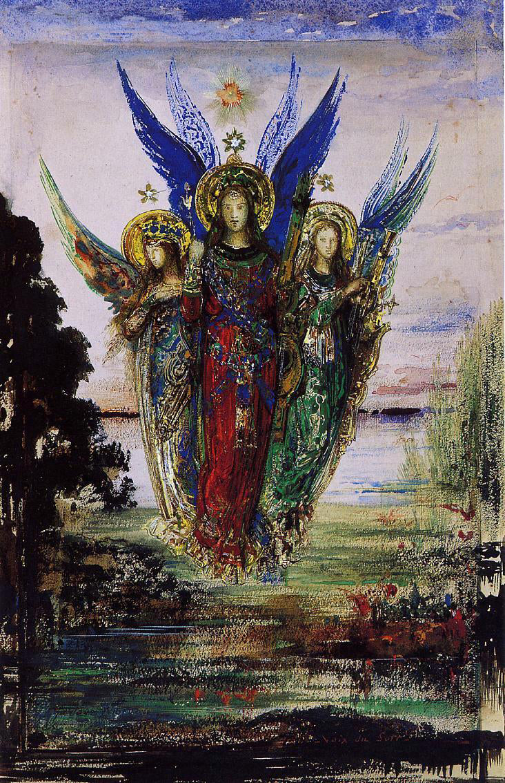 Gustave Moreau Evening Voices - Canvas Print
