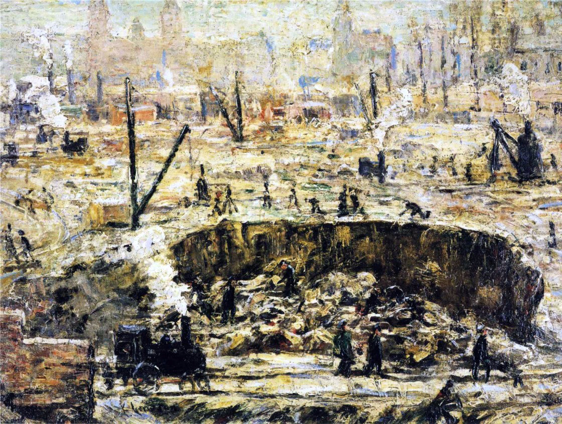 Ernest Lawson Excavation - Penn Station - Canvas Print