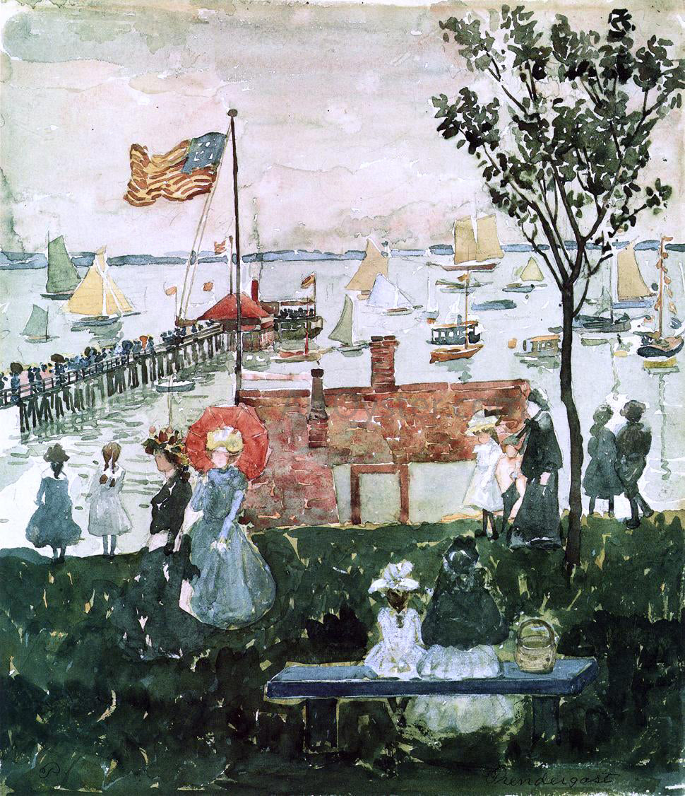 Maurice Prendergast Excursionists, Nahant - Canvas Print
