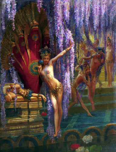 Gaston Bussiere Exotic Dancers - Canvas Print
