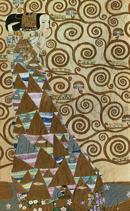 Gustav Klimt An Expectation - Canvas Print
