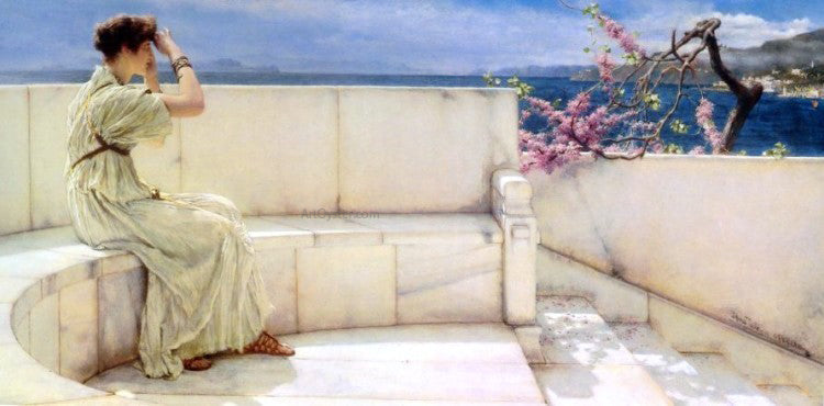 Sir Lawrence Alma-Tadema Expectations - Canvas Print