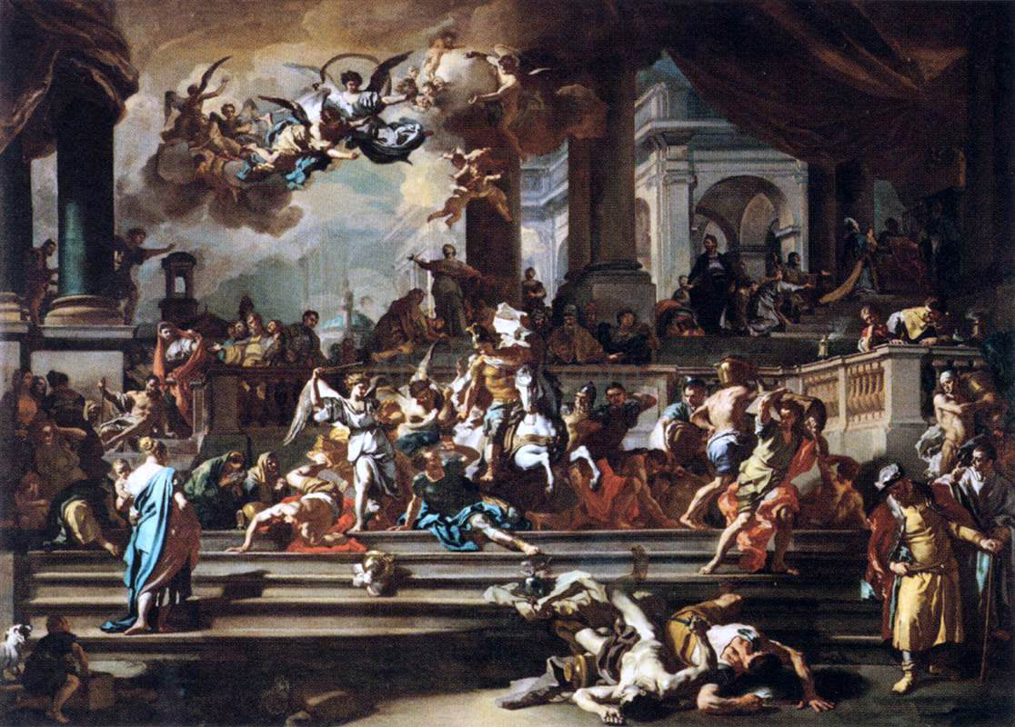 Francesco Solimena Expulsion of Heliodorus from the Temple - Canvas Print