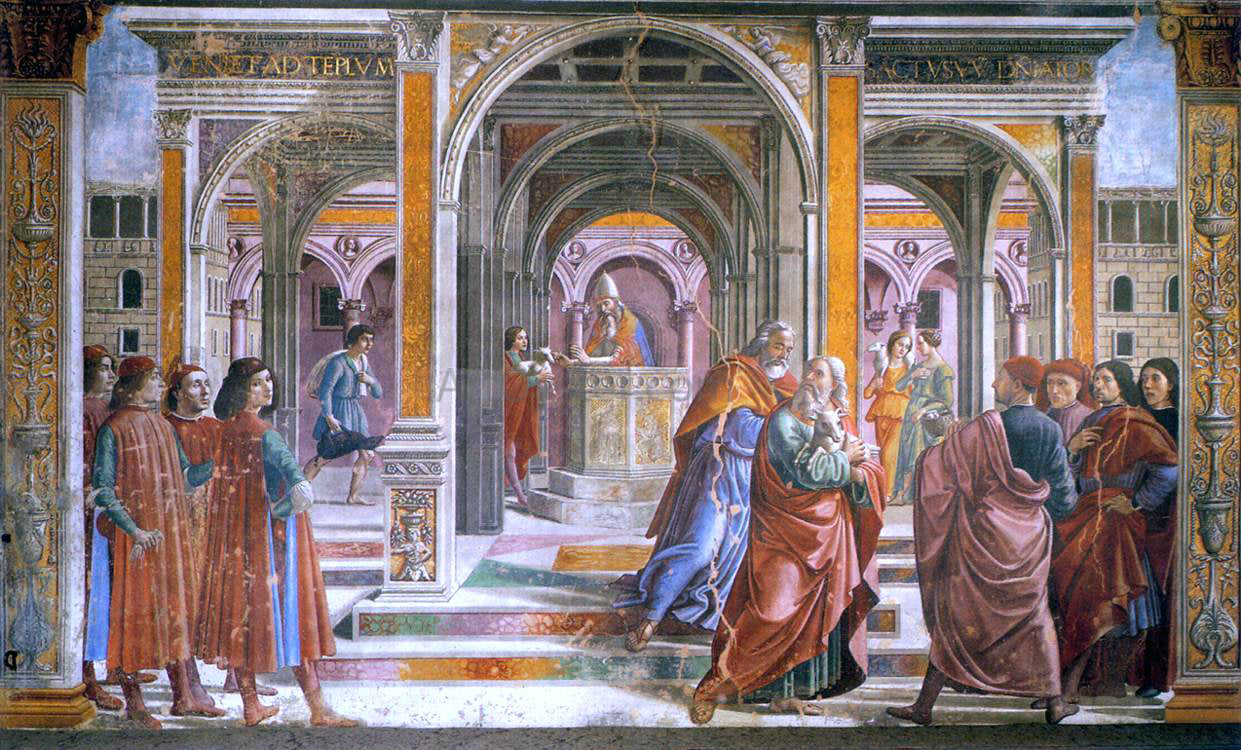 Domenico Ghirlandaio Expulsion of Joachim from the Temple - Canvas Print