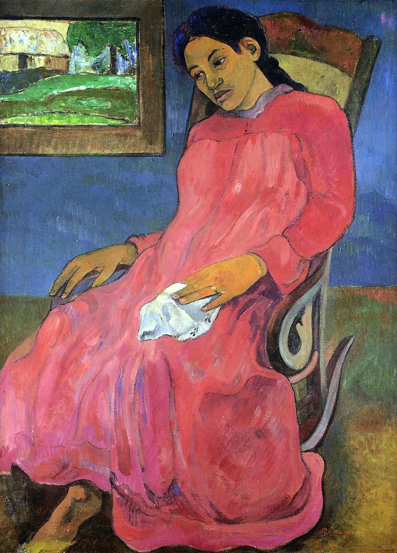 Paul Gauguin Faaturuma (also known as Melancholy) - Canvas Print
