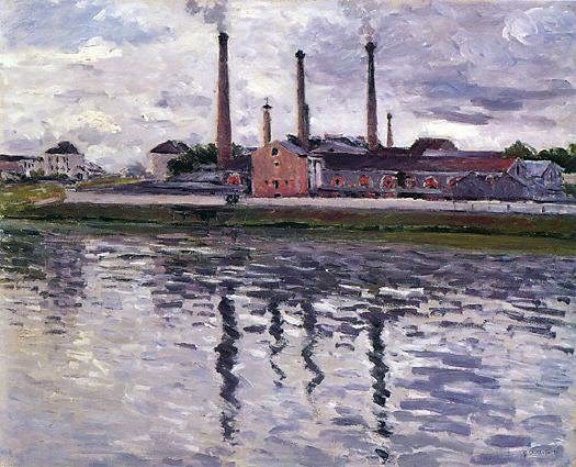 Gustave Caillebotte Factories at Argenteuil - Canvas Print