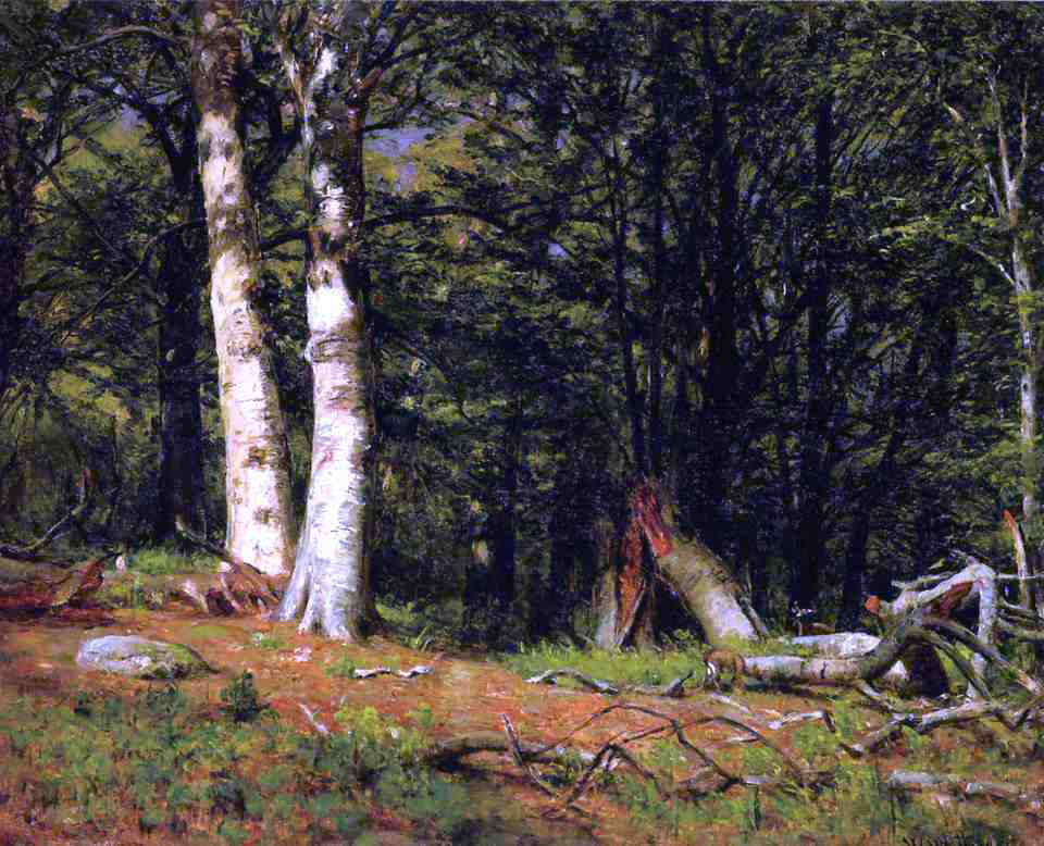 Thomas Worthington Whittredge Fallen Birch - Canvas Print