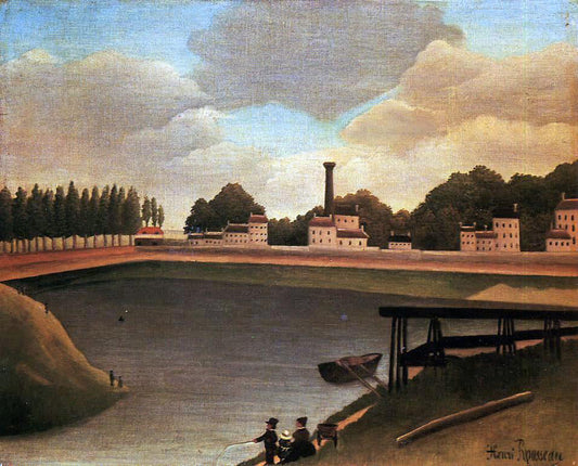 Henri Rousseau Family Fishing - Canvas Print