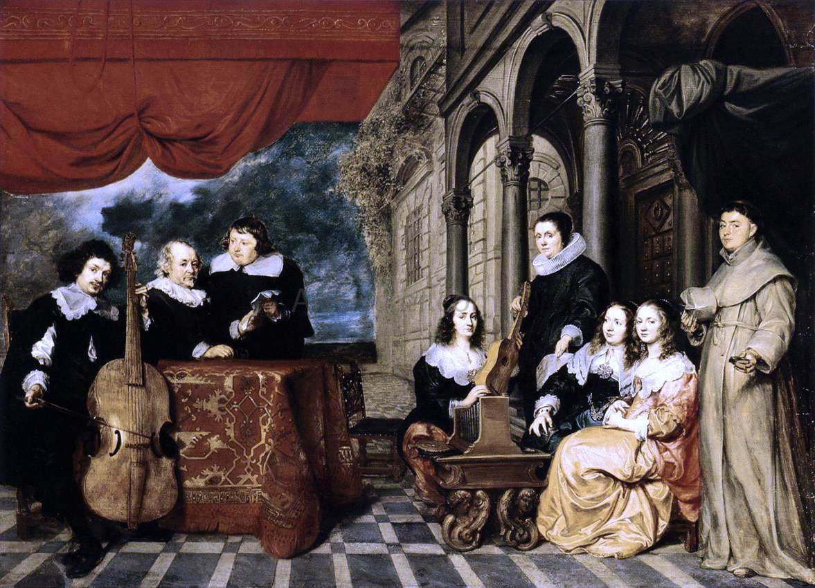 Gonzales Coques Family Portrait - Canvas Print