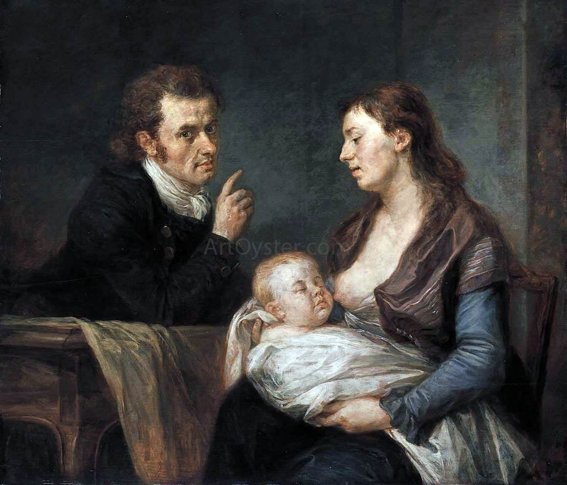 Johann Georg Edlinger Family Portrait - Canvas Print