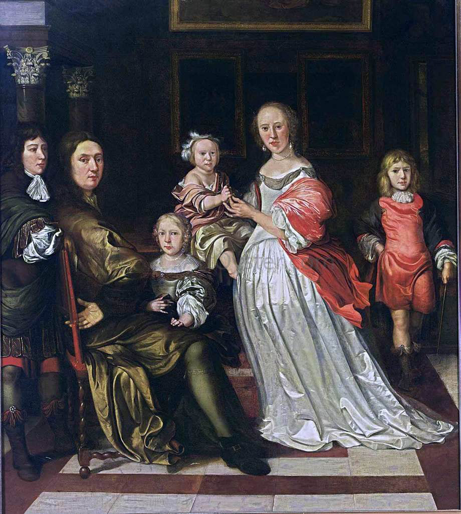 Eglon Van der Neer Family Portrait - Canvas Print