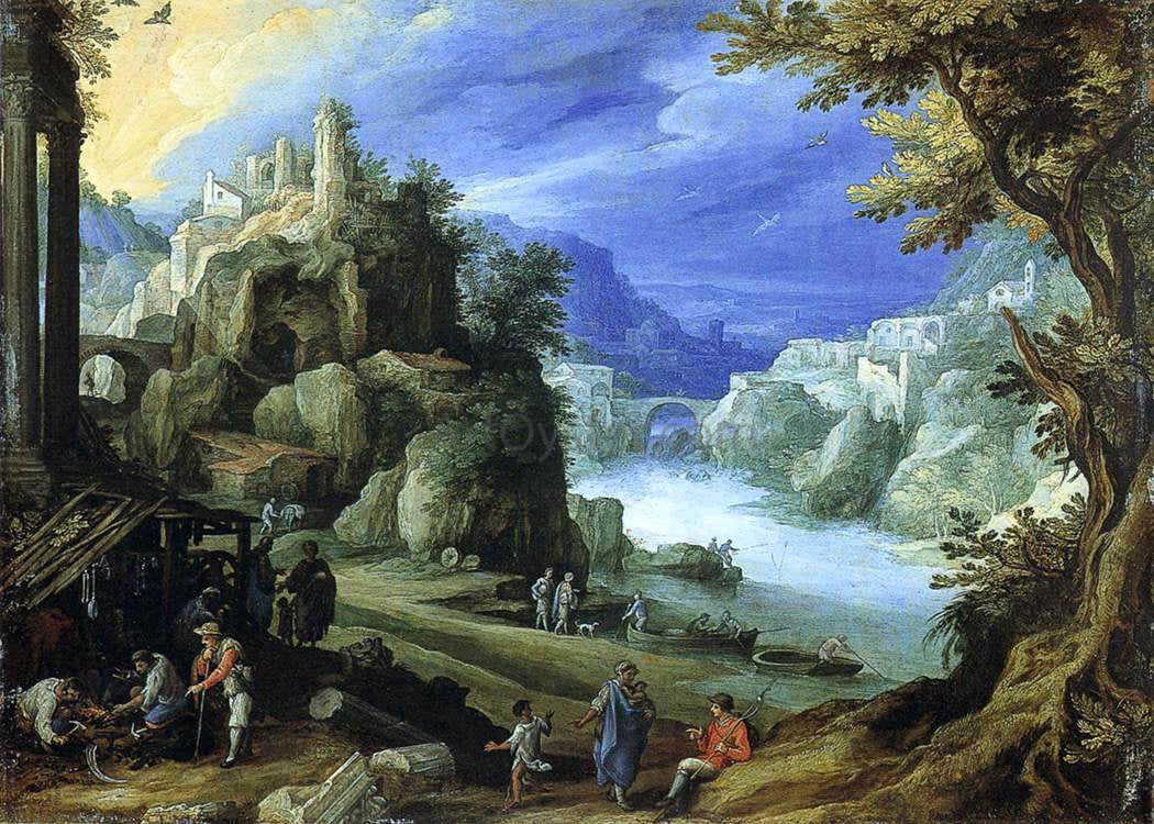 Paul Bril Fantastic Landscape - Canvas Print