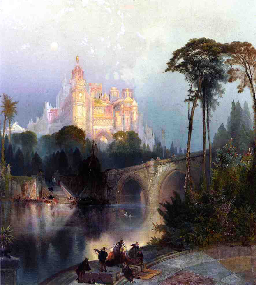Thomas Moran Fantastic Landscape - Canvas Print