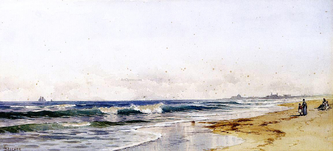 Alfred Thompson Bricher Far Rockaway Beach - Canvas Print