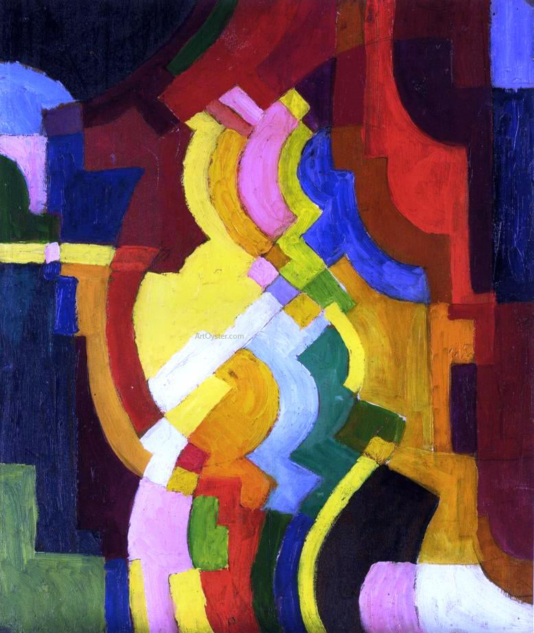 August Macke Farbige Formen III - Canvas Print