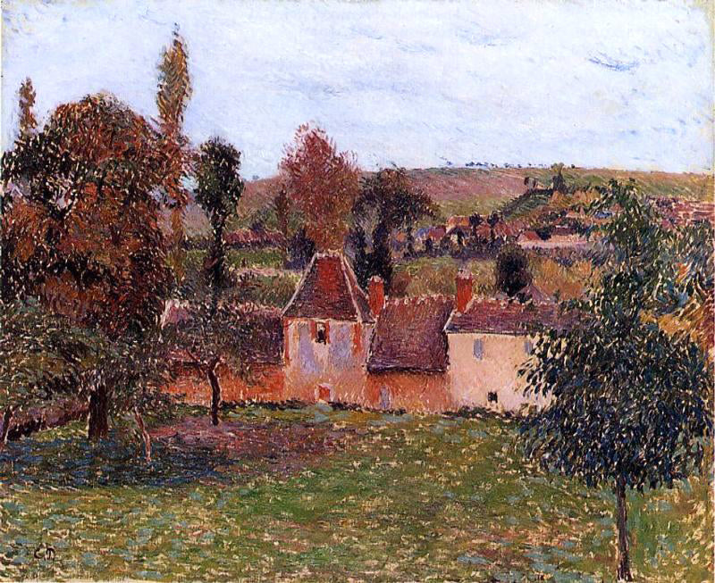 Camille Pissarro A Farm at Basincourt - Canvas Print