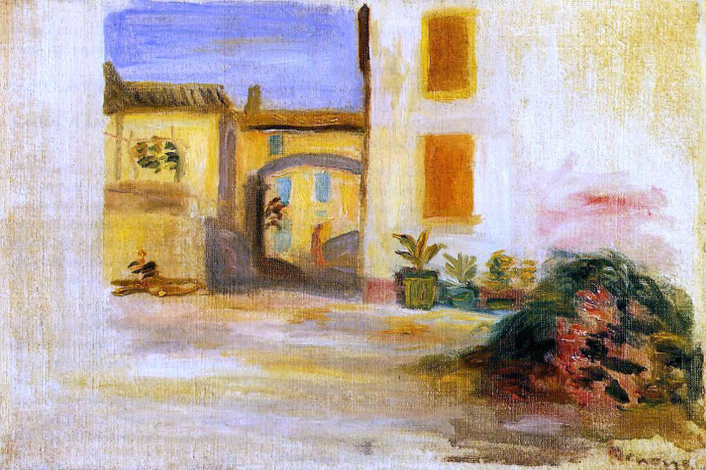 Pierre Auguste Renoir Farm Courtyard, Midday - Canvas Print